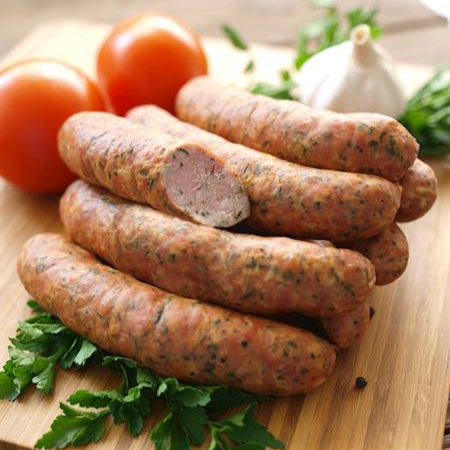 Kiełbasa grillowa z czosnkiem niedźwiedzim