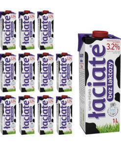 Mleko Łaciate bez laktozy 3,2% 1L (opakowanie 12 szt.)